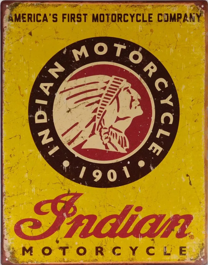 Indian Motorcycle 1924 Tin Sign